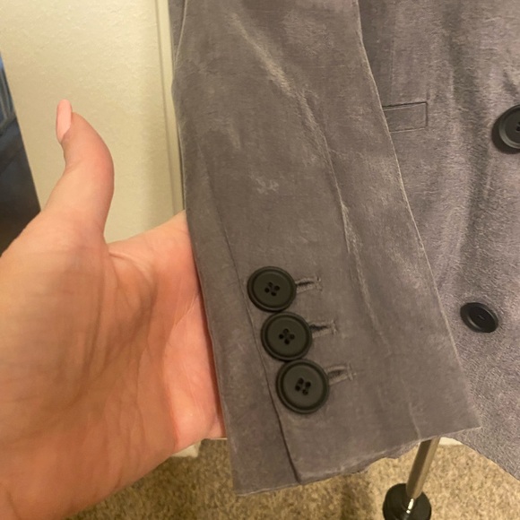 NWOT ALLSAINTS GREY 
Elle Double-Breasted Blazer BOXY FIT - Picture 10 of 16